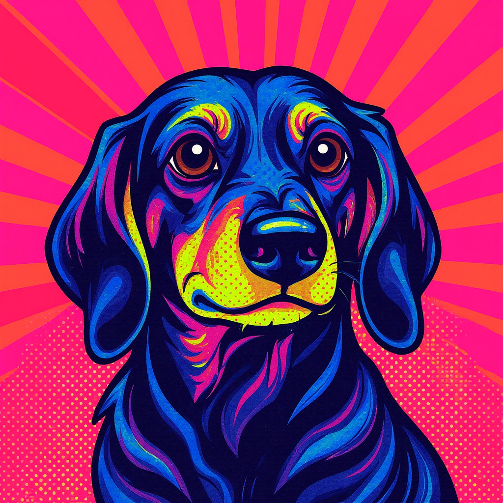 Pop art pet portrait style